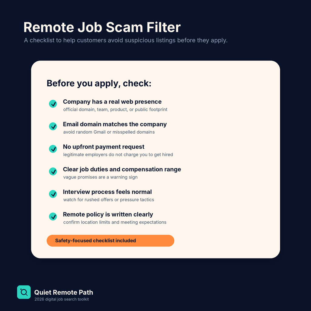 Quiet Remote Path Kit: No-Phone Remote Job Escape System
